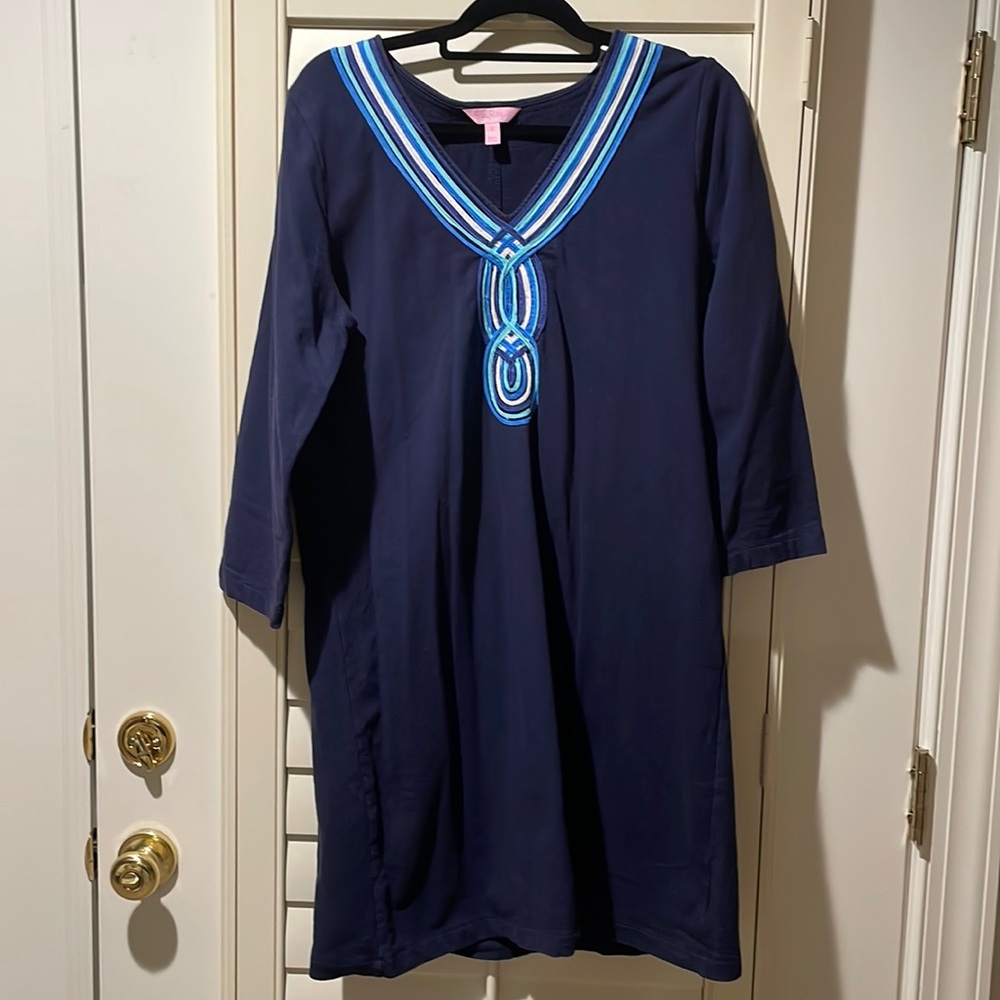 Lilly Pulitzer navy cotton dress